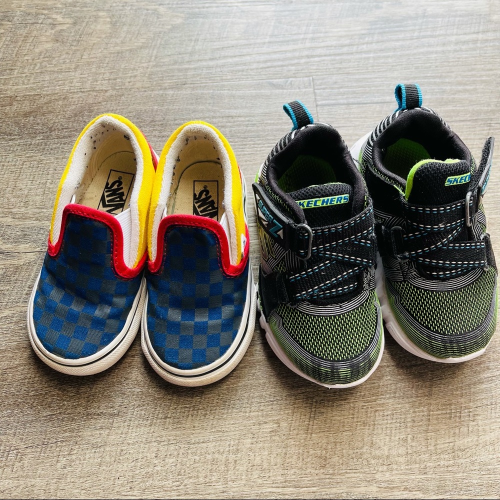 Vans Skate Shoes& Skechers Sneaks.Size6